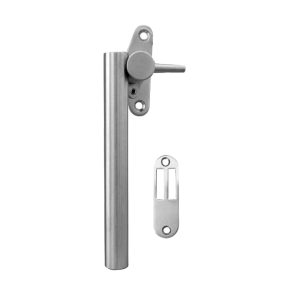 Round Bar Casement Fastener With Mortice Plate (Left Or Right Hand), Satin Stainless Steel