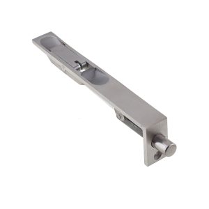 Square Lever Action Flush Bolt (Various Sizes), Satin Stainless Steel