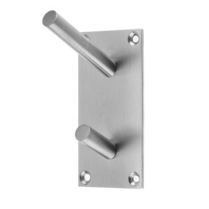 Frelan Hardware Hat & Coat Hook On Backplate, Satin Stainless Steel