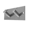 Frelan Hardware Double Robe Hook On Backplate, Satin Stainless Steel