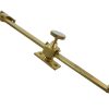 Sliding Screw Down Window Stay (10" Or 12"), Polished Brass