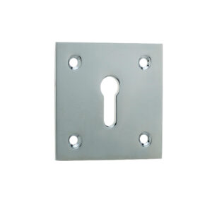 Frelan Hardware Standard Profile Square Escutcheon, Polished Chrome