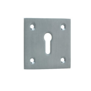 Frelan Hardware Standard Profile Square Escutcheon, Satin Chrome