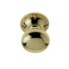 Mushroom Mortice Door Knob Polished Brass