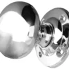 Mushroom Mortice Door Knob Polished Chrome