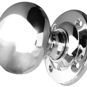 Mushroom Mortice Door Knob Polished Chrome