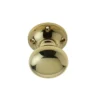 Mushroom Rim Door Knob Polished Brass