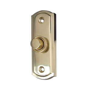 Frelan Hardware Sloan Bell Push, Polished Brass