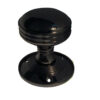 Frelan Hardware Ringed Mortice Door Knob, Polished Black Nickel (Sold In Pairs)