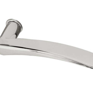 Frelan Hardware Reguitti Collina Door Handles On Minimal Round Rose, Polished Chrome (Sold In Pairs)