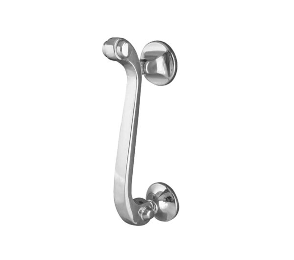 Frelan Hardware Scroll Door Knocker, Polished Chrome