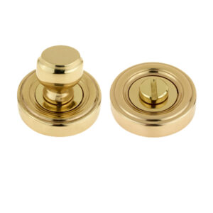 Frelan Hardware Parisian Bathroom Turn & Release, Polished Brass