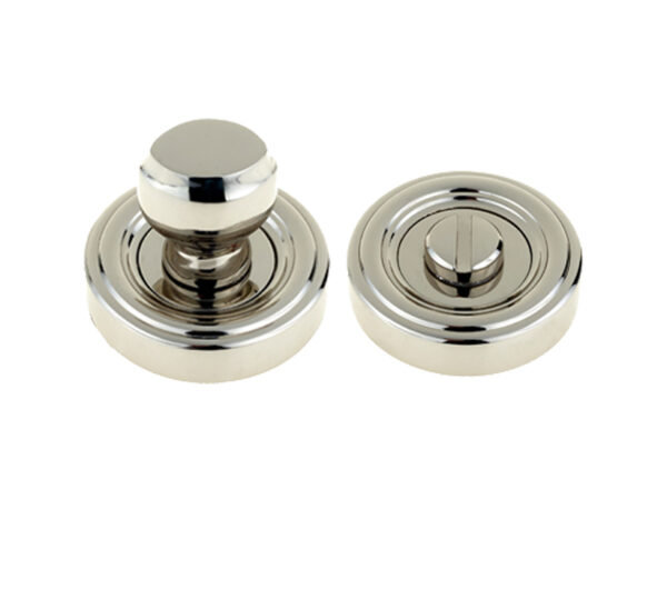 Frelan Hardware Parisian Bathroom Turn & Release, Polished Nickel