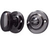 Frelan Hardware Round Bathroom Turn & Release (40Mm Diameter), Polished Black Nickel