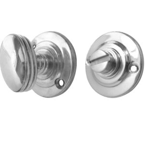 Frelan Hardware Round Bathroom Turn & Release (40Mm Diameter), Polished Chrome