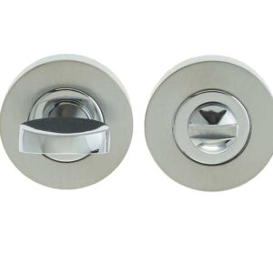 Frelan Hardware Bathroom Turn & Release (35Mm X 8Mm), Dual Finish Polished Chrome & Satin Chrome