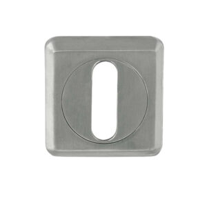 Frelan Hardware Standard Profile Square Escutcheon, Satin Chrome