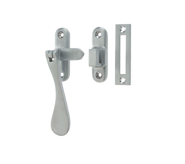 Frelan Hardware Hook And Mortice Casement Fastener, Satin Chrome