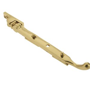 Bulb End Casement Window Stay (8", 10" OR 12"), Polished Brass