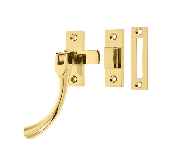 Frelan Hardware Bulb End Casement Fastener, Polished Brass