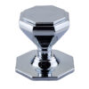 Frelan Hardware Octagonal Centre Door Knob (70Mm Diameter), Polished Chrome