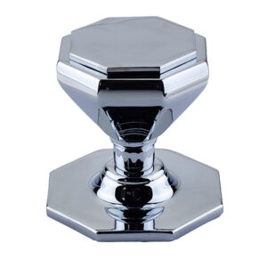 Frelan Hardware Octagonal Centre Door Knob (70Mm Diameter), Polished Chrome