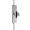 Frelan Hardware Locking Espagnolette Bolt With Oval Handle, Polished Chrome