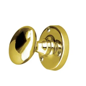 Kontrax Oval Mortice Door Knob Polished Brass