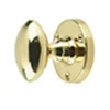 Oval Mortice Door Knob Polished Brass