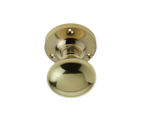 Kontrax Mushroom Mortice Door Knob Polished Brass