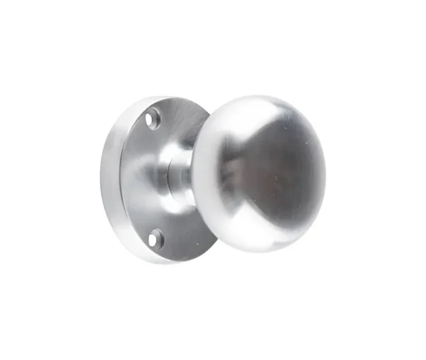 Mushroom Mortice Door Knob Satin Chrome