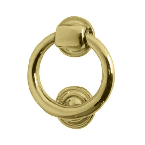 Frelan Hardware Ring Door Knocker (105Mm Diameter), Polished Brass