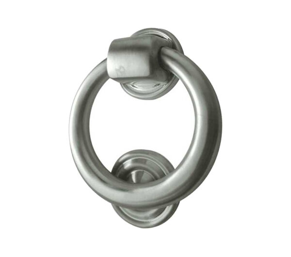 Frelan Hardware Ring Door Knocker (105Mm Diameter), Satin Chrome