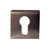 Frelan Hardware Euro Profile Square Escutcheon, Dark Bronze