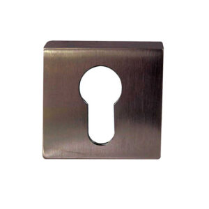 Frelan Hardware Euro Profile Square Escutcheon, Dark Bronze