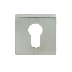 Frelan Hardware Euro Profile Square Escutcheon, Satin Chrome