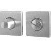 Frelan Hardware Rombo Square Bathroom Turn & Release (50Mm X 10Mm), Satin Chrome