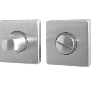 Frelan Hardware Rombo Square Bathroom Turn & Release (50Mm X 10Mm), Satin Chrome