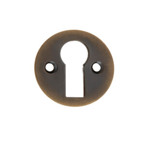 Frelan Hardware Standard Profile Round Escutcheon, Antique Brass