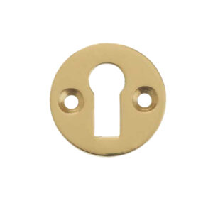 Frelan Hardware Standard Profile Round Escutcheon, Polished Brass