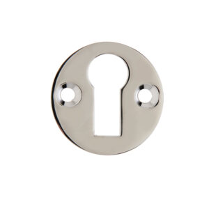 Frelan Hardware Standard Profile Round Escutcheon, Polished Nickel