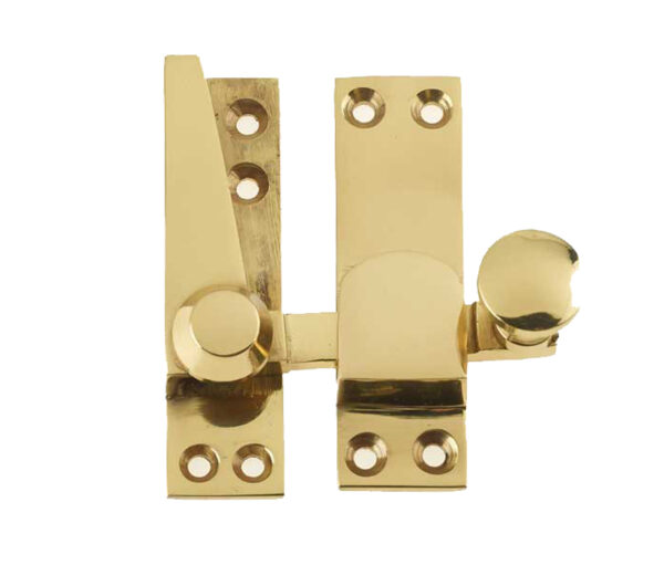 Frelan Hardware Heavy Quadrant Sash Window Fastener, Polished Brass