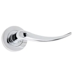 Gull Door Handle On Rose Polished Chrome