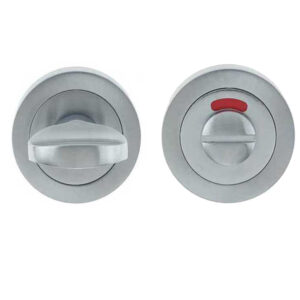 Frelan Hardware Bathroom Turn & Release With Indicator (50Mm X 10Mm), Satin Chrome