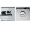 Frelan Hardware Square Bathroom Turn & Release (50Mm X 10Mm), Polished Chrome