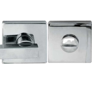 Frelan Hardware Square Bathroom Turn & Release (50Mm X 10Mm), Polished Chrome