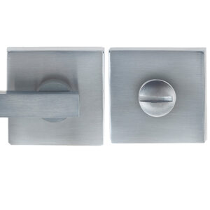 Frelan Hardware Square Bathroom Turn & Release (50Mm X 10Mm), Satin Chrome