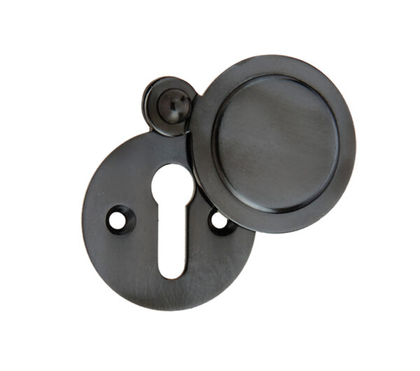 Frelan Hardware Standard Profile Round Covered Escutcheon, Dark Bronze