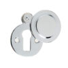 Frelan Hardware Standard Profile Round Covered Escutcheon, Polished Chrome