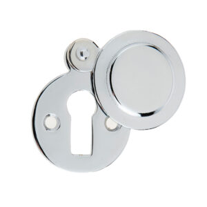 Frelan Hardware Standard Profile Round Covered Escutcheon, Polished Chrome